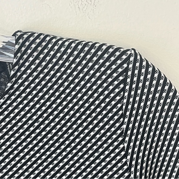 Theory Black White Claymont Rijik Check Stripe Stretch Sheath Dress - Picture 5 of 16